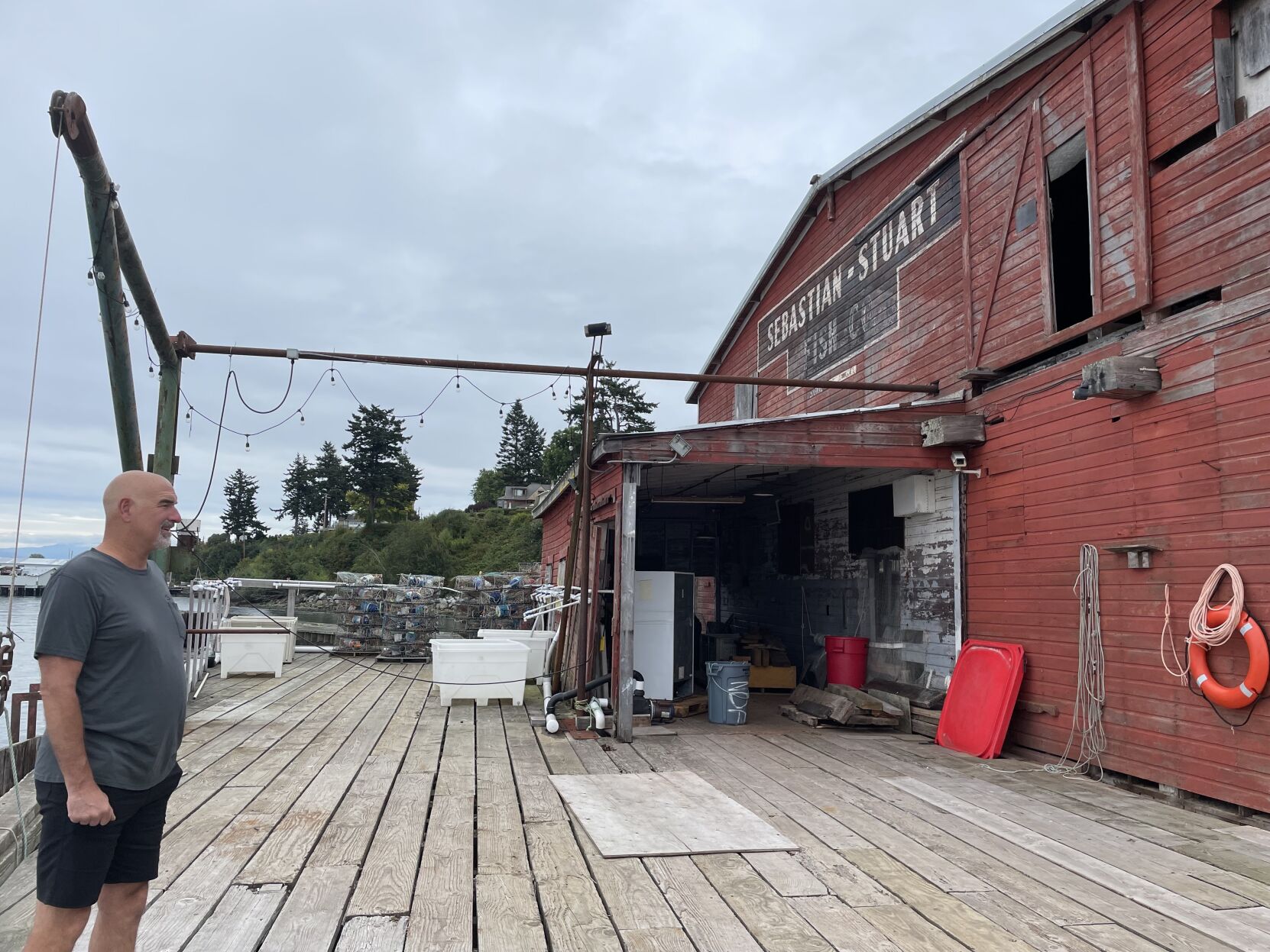 Sparks at the red cannery in Anacortes